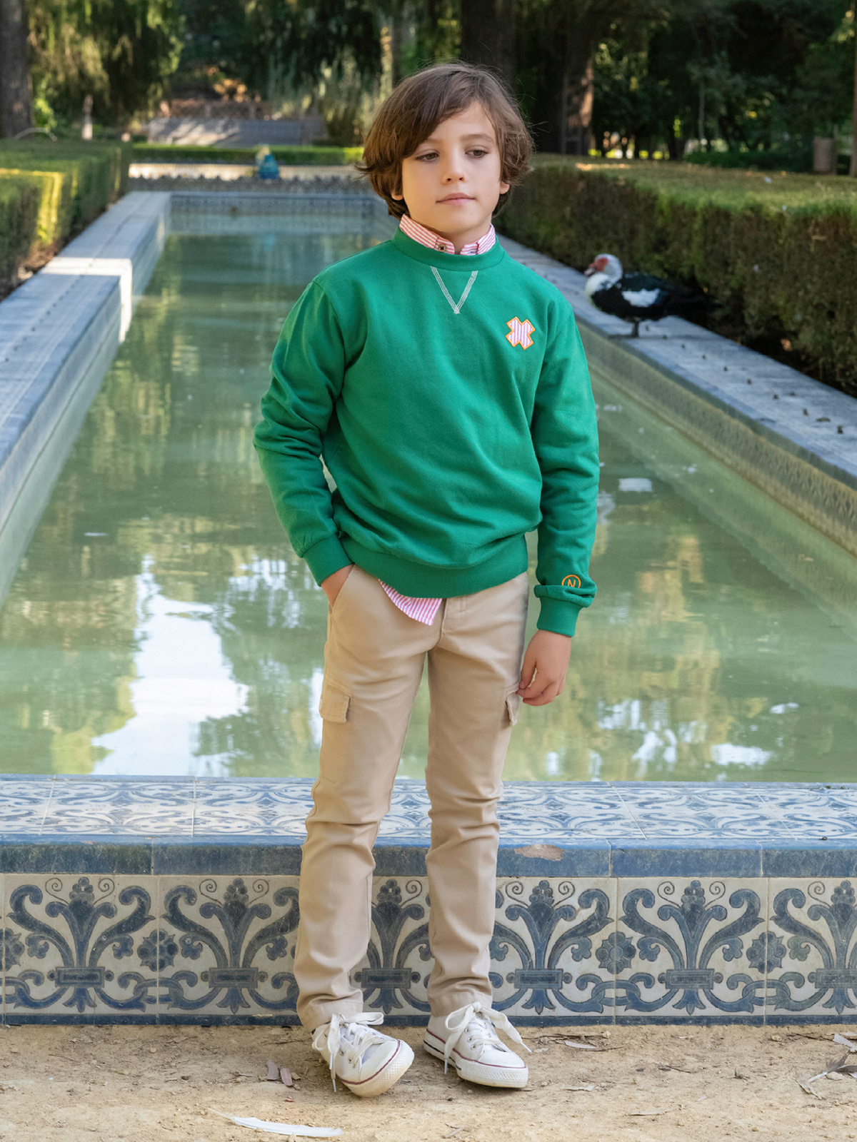 SUDADERA CUELLO CAJA VERDE