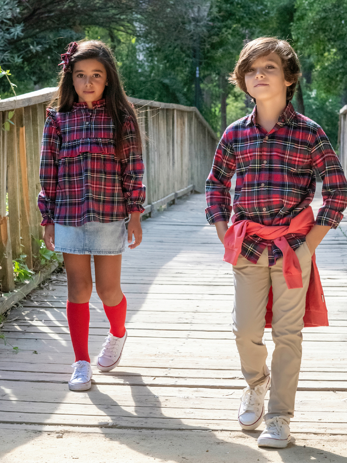 CAMISA CUADROS GALES ROJA