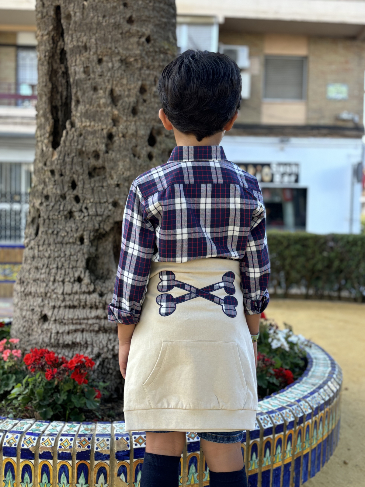 CAMISA CUADROS MARINO