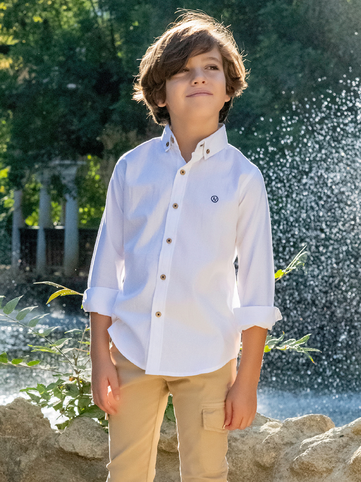 CAMISA NIÑO BLANCA OXFORD