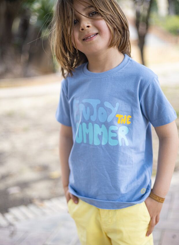 ENJOY BLUE T-SHIRT